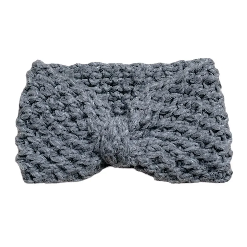 Old Navy Chunky knitted ear warmers head band gray O/S